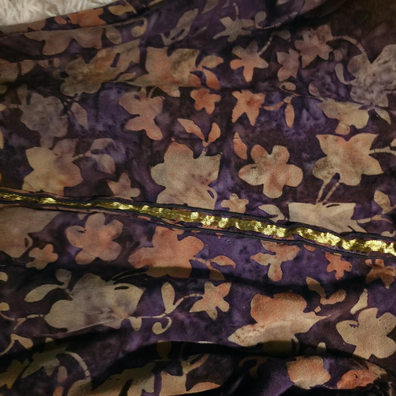 Purple Floral Rayon Slip Dress