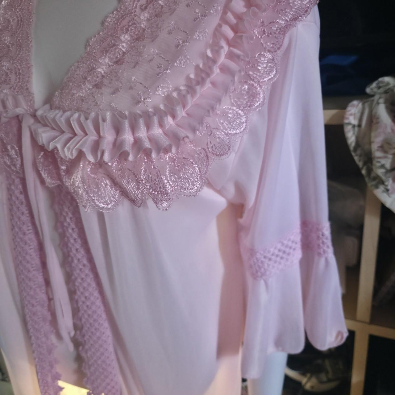 Pink Lace Duster Robe XL
