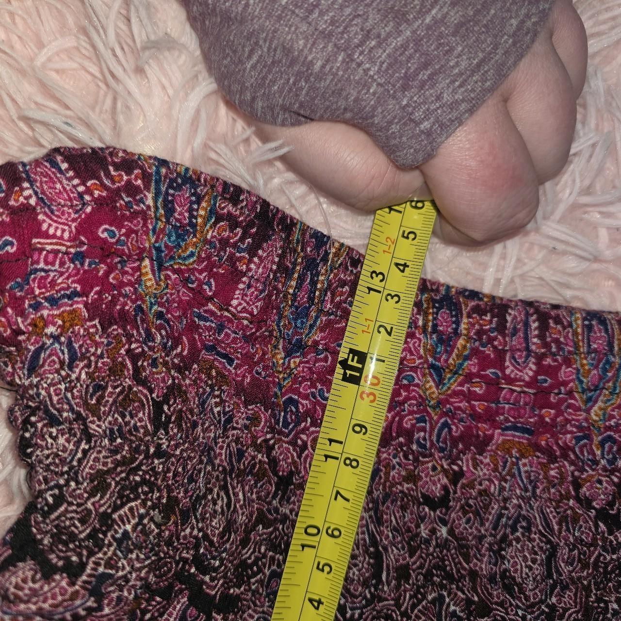 Thai Rayon Pants Wide Leg OSFM Pink Black Boho