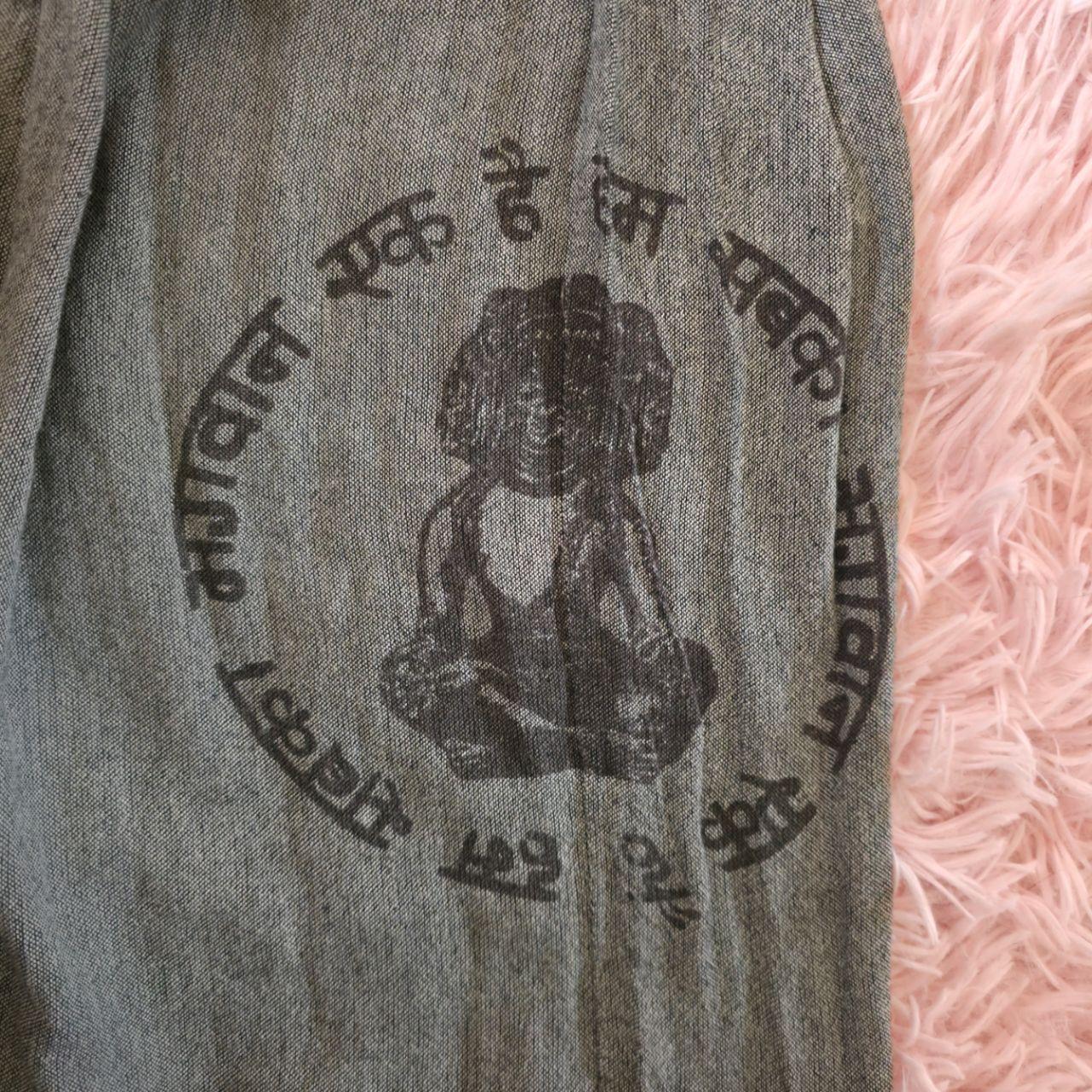 Gray Fold Over Harem Pants