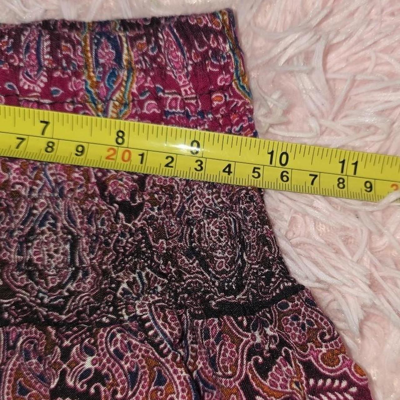 Thai Rayon Pants Wide Leg OSFM Pink Black Boho