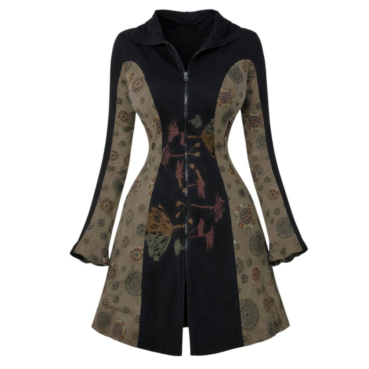 Black Zip-Up Sweater Dress