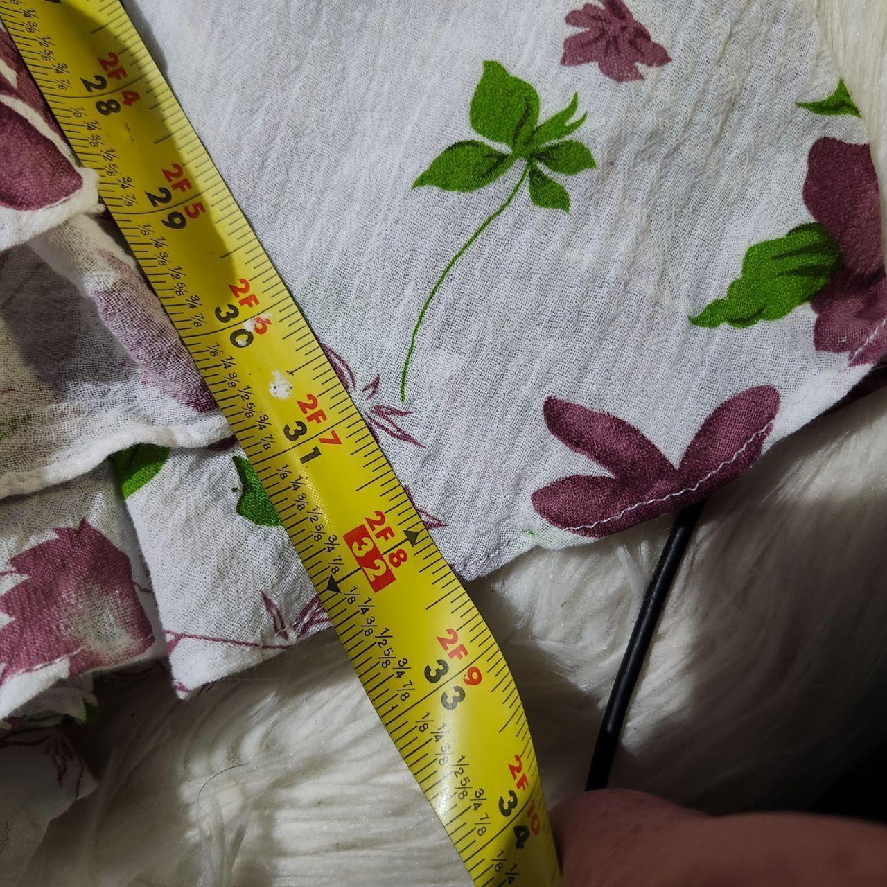 Low Rise Floral Midi Skirt Y2K XL White Pink Cotton Sanga